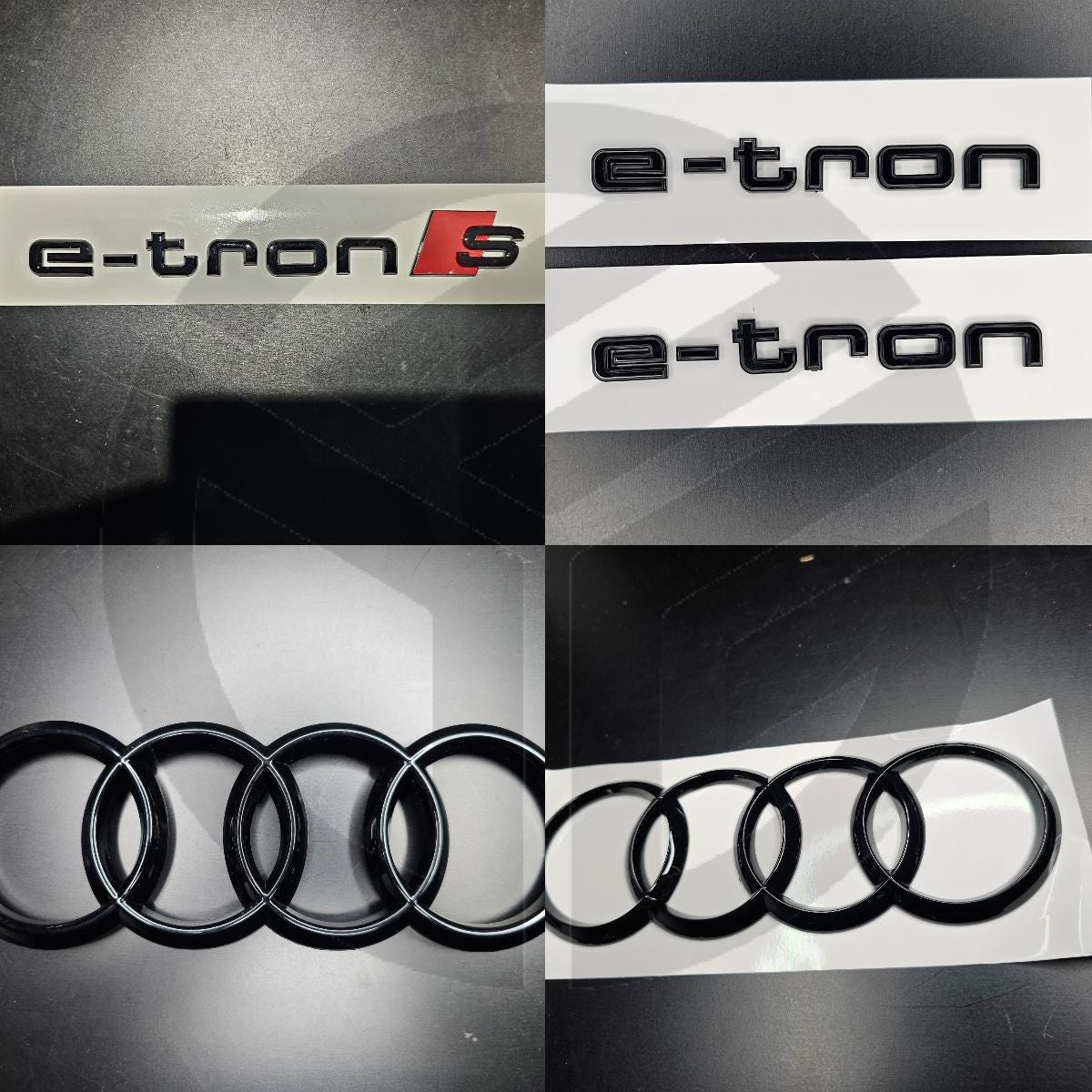 Audi E-Tron S 2019+ SUV Gloss Black Badges Grille/Fender/Boot Full Set