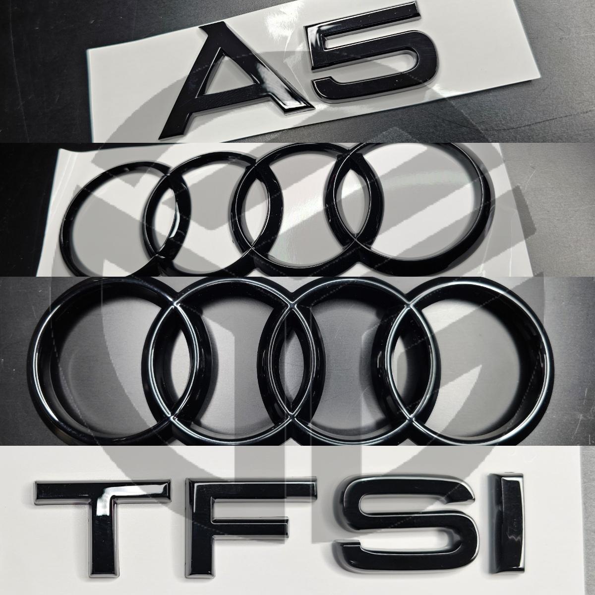 Audi A5 Coupe 2017-2019 Gloss Black Badges Grille/Boot Set/ TFSI