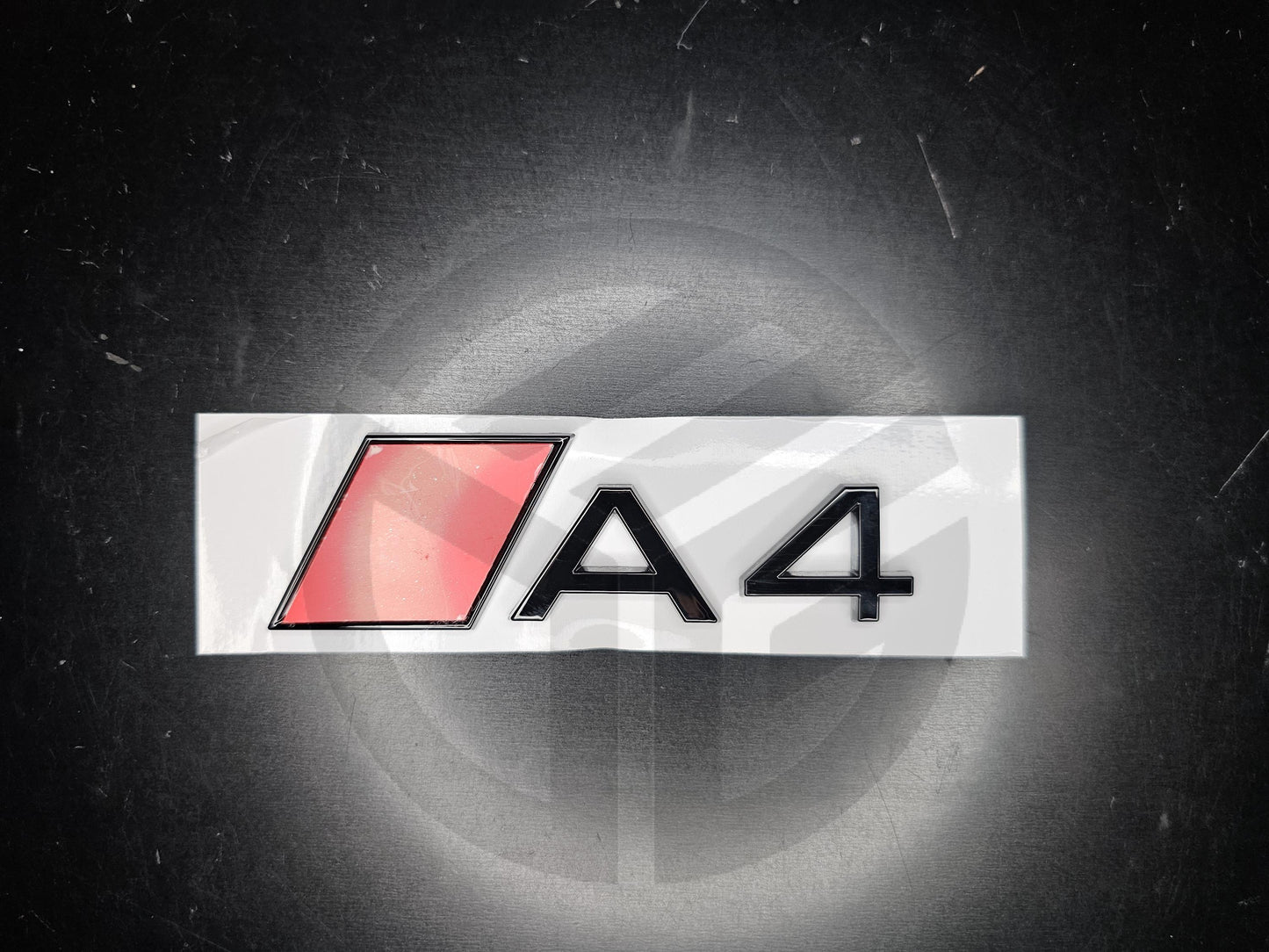 Audi 2025 New Style Badges (Various Colours) RS3 S3 S4 S5 S6A3 A4 A5 A6 A7 A8 Q3 Q4 Q5 Q6 Q7 Q8 Gloss Black Badge/Emblem S-Line (New Style)