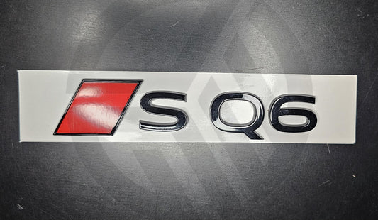 Audi SQ6 2025 Gloss Black Badge/Emblem S-Line (New Style)