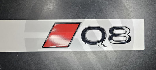 Audi Q8 2025 Gloss Black Badge/Emblem S-Line (New Style)