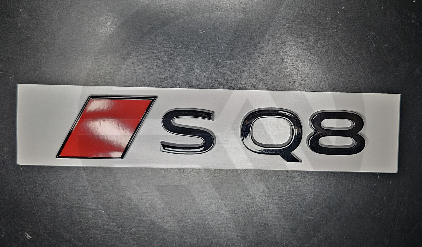 Audi SQ8 2025 Gloss Black Badge/Emblem S-Line (New Style)