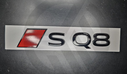 Audi SQ8 2025 Gloss Black Badge/Emblem S-Line (New Style)