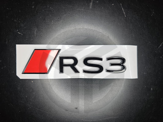 Audi RS3 2025 Gloss Black Badge/Emblem S-Line (New Style)