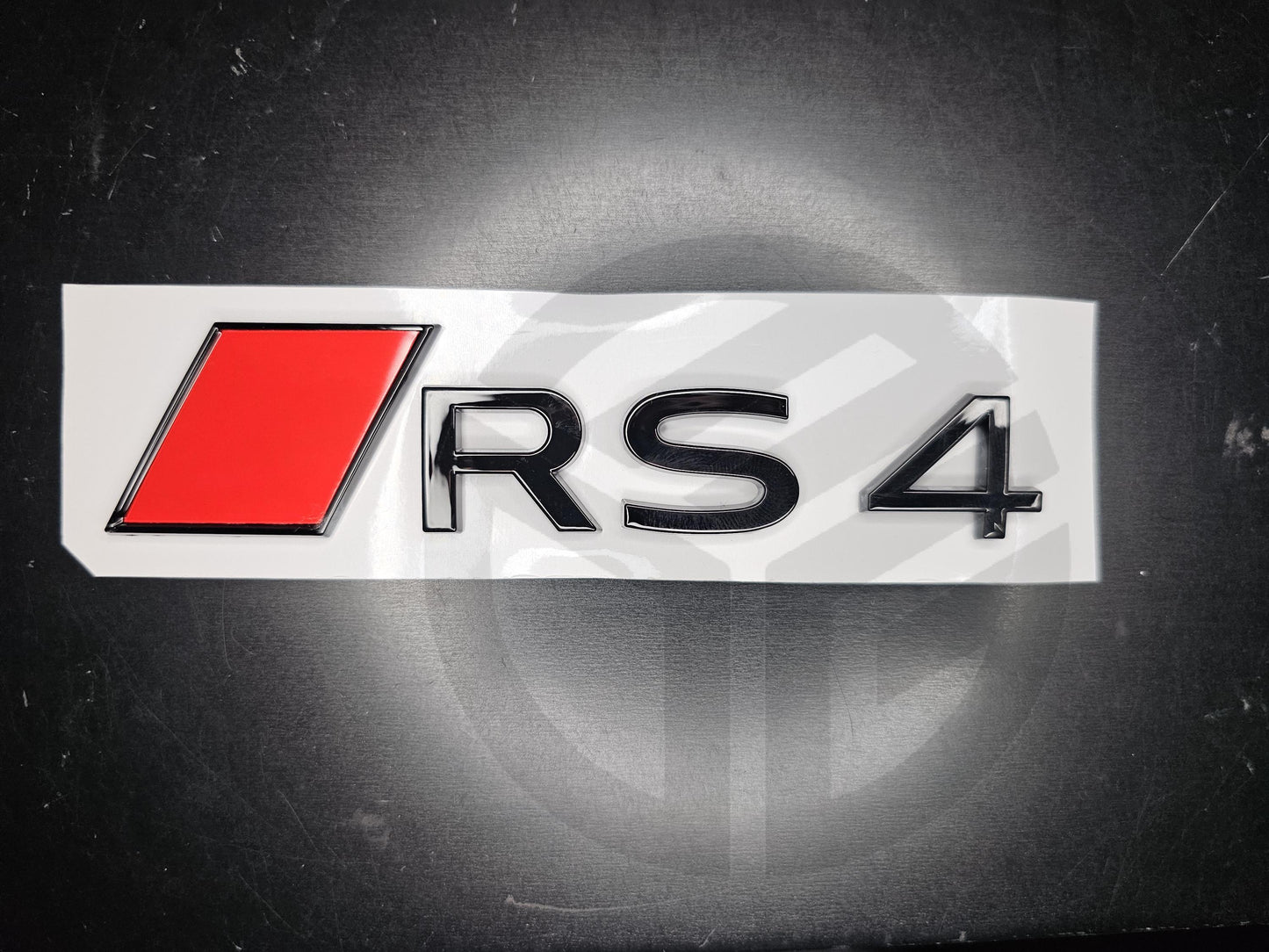 Audi 2025 New Style Badges (Various Colours) RS3 S3 S4 S5 S6A3 A4 A5 A6 A7 A8 Q3 Q4 Q5 Q6 Q7 Q8 Gloss Black Badge/Emblem S-Line (New Style)