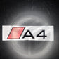 Audi 2025 New Style Badges (Various Colours) RS3 S3 S4 S5 S6A3 A4 A5 A6 A7 A8 Q3 Q4 Q5 Q6 Q7 Q8 Gloss Black Badge/Emblem S-Line (New Style)