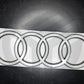 New 2025+ Audi Rear Boot/Trunk/Tailgate Logo Badge Rings Emblem Black/White 200mm