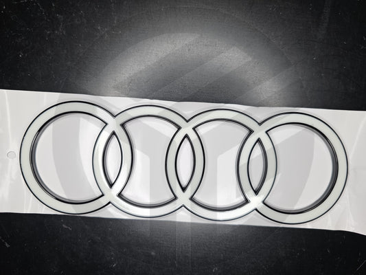 New 2025+ Audi Q7 Rear Boot/Trunk/Tailgate Logo Badge Rings Emblem Black/White