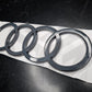 New 2025+ Audi Q5 Rear Boot/Trunk/Tailgate Logo Badge Rings Emblem Black/Grey