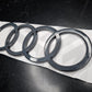 New 2025+ Audi Q7 Rear Boot/Trunk/Tailgate Logo Badge Rings Emblem Black/Grey