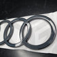 New 2025+ Audi Q3 Rear Boot/Trunk/Tailgate Logo Badge Rings Emblem Black/Grey