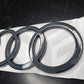 New 2025+ Audi Q4 Rear Boot/Trunk/Tailgate Logo Badge Rings Emblem Black/Grey