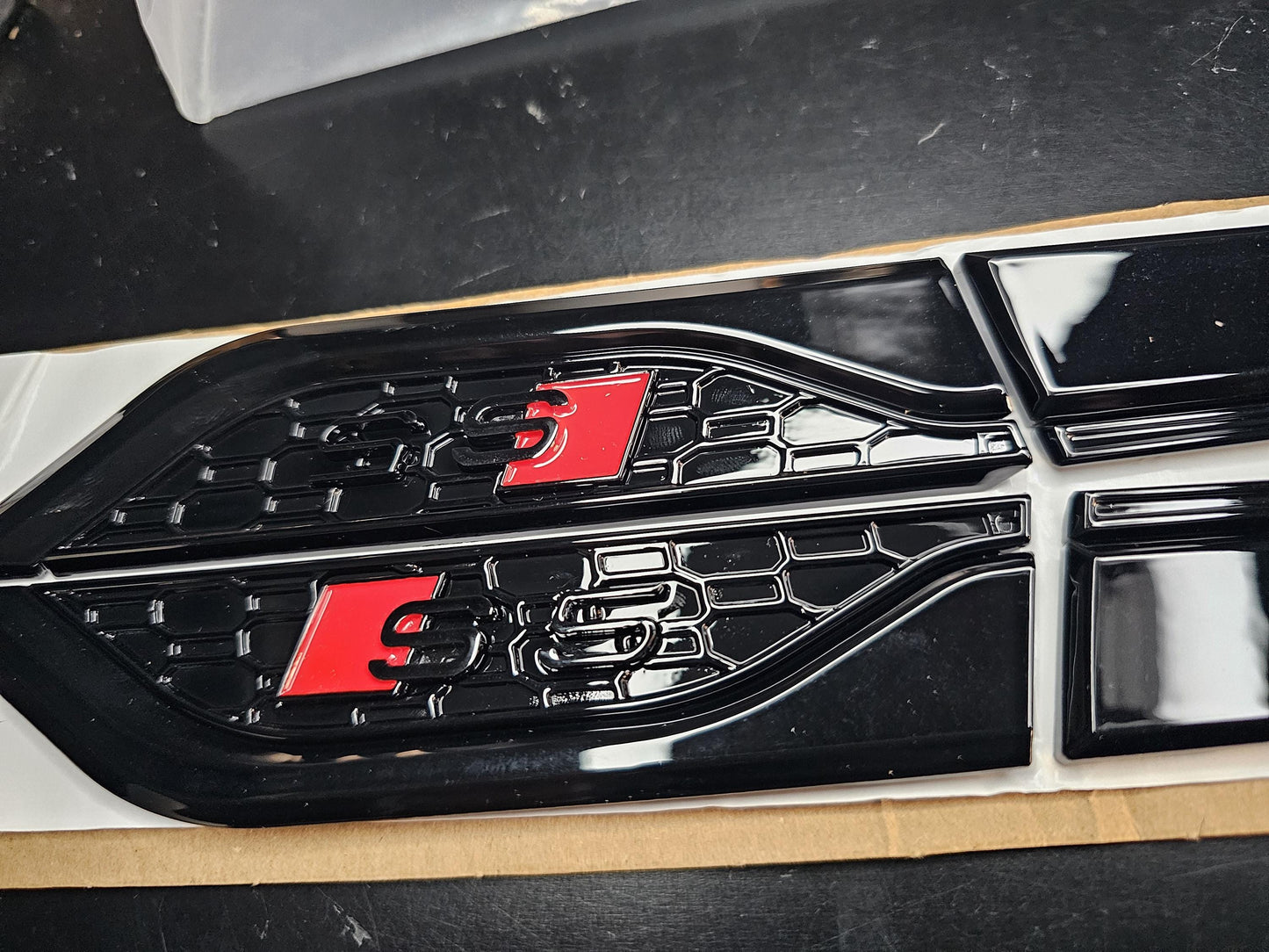 Audi S5 Fender/Wing/Door Badges 2017+ S5 Version Gloss Black