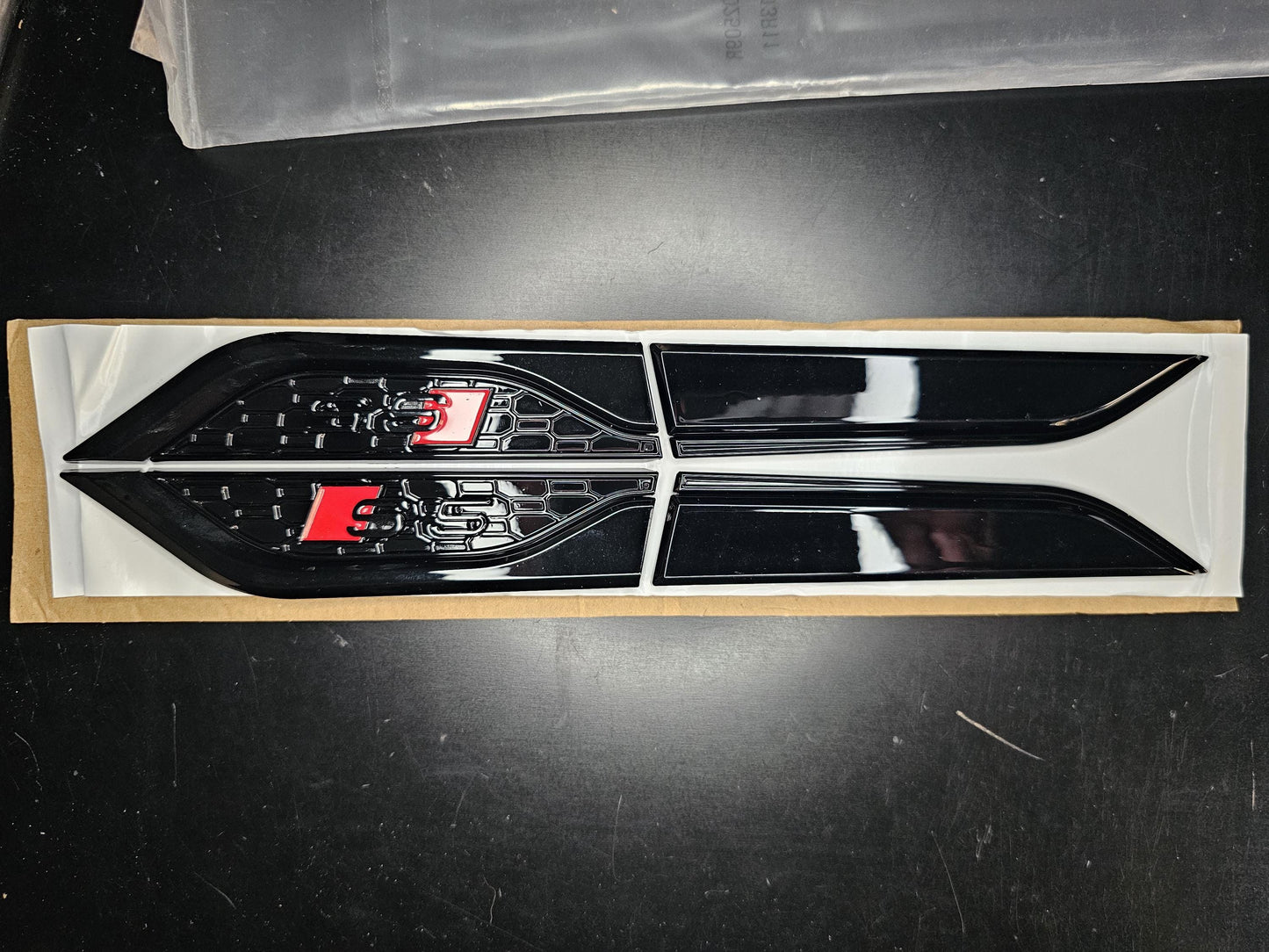 Audi S5 Fender/Wing/Door Badges 2017+ S5 Version Gloss Black