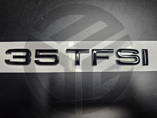 35 TFSI Gloss Black Rear Boot Badge All Model Audi 35TFSI A1 A3 A4 A5 A6 A7 A8 Q3 Q5