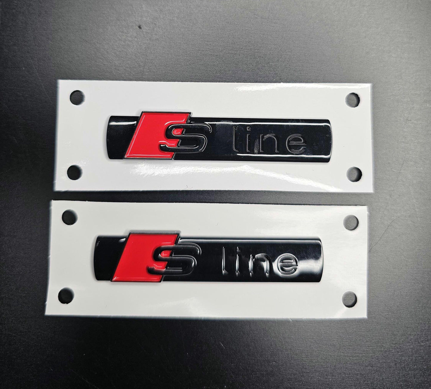 Audi 2x S-Line Gloss Black Fender Badges All Models Audi 2 x S-Line (UK Stock)