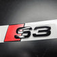 Audi S3 2021-2024 Gloss Black Badges Bonnet/Boot (Includes S3 Grille Badge)