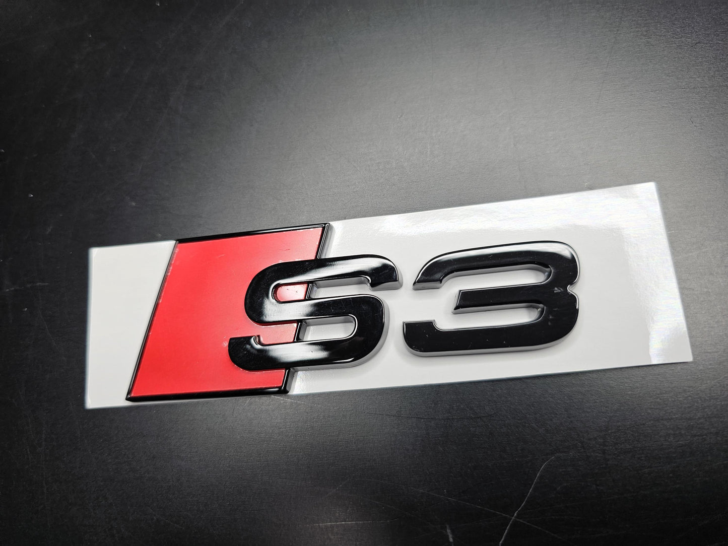 Audi S3 2021-2024 Gloss Black Badges Bonnet/Boot (Includes S3 Grille Badge)