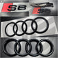 Audi S6 2019-2024 Gloss Black Badges Grille/Boot (Includes S6 Grille Badge)